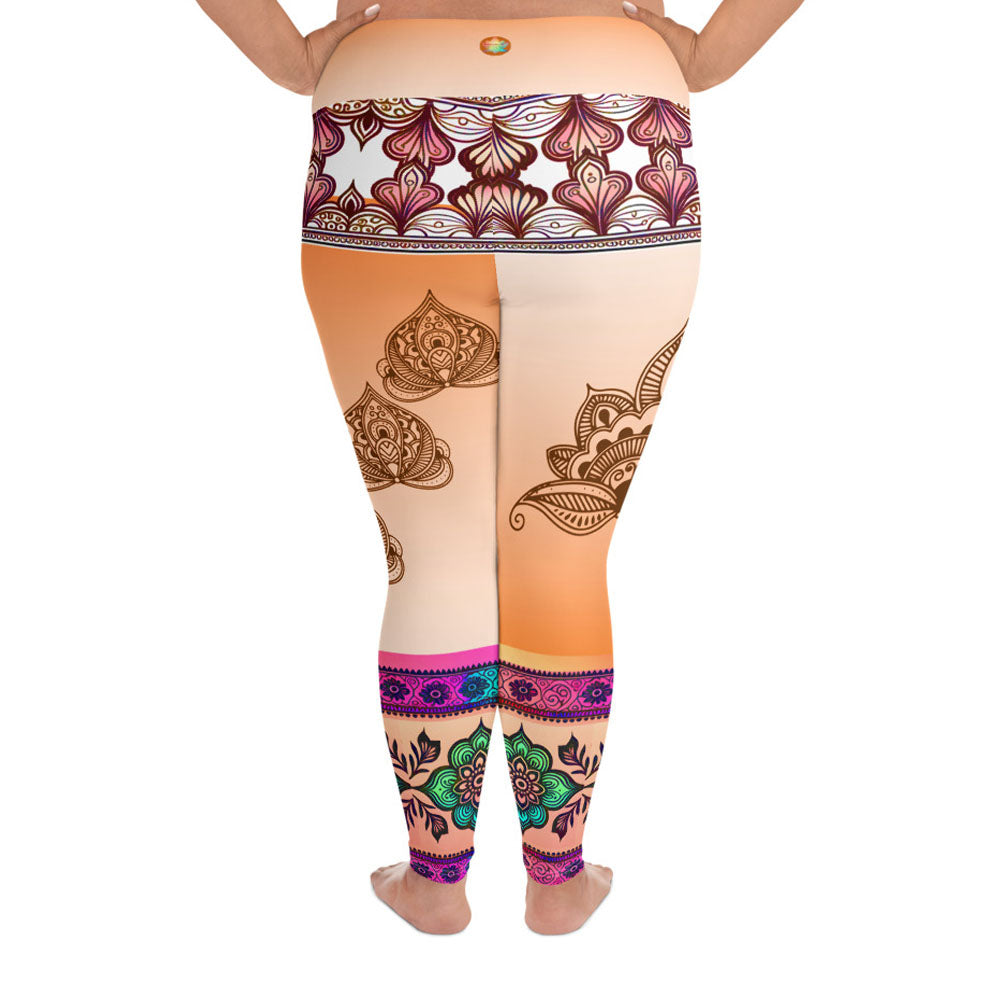 Zai - Plus Athlo / Yoga Leggings best workout and yoga pants for women plus size affordable sustainable recycled unique cool funky leggings by Namaste Fashion