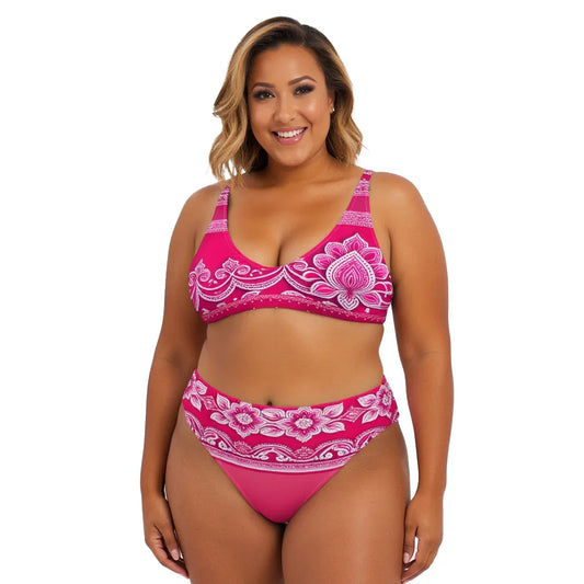 Vai Henna - Plus Athlo Classic Bikini sustainable fashion athleisure includes plus size activewear yoga clothes unique flare leggings shorts dresses one pieces travel wear for ladies