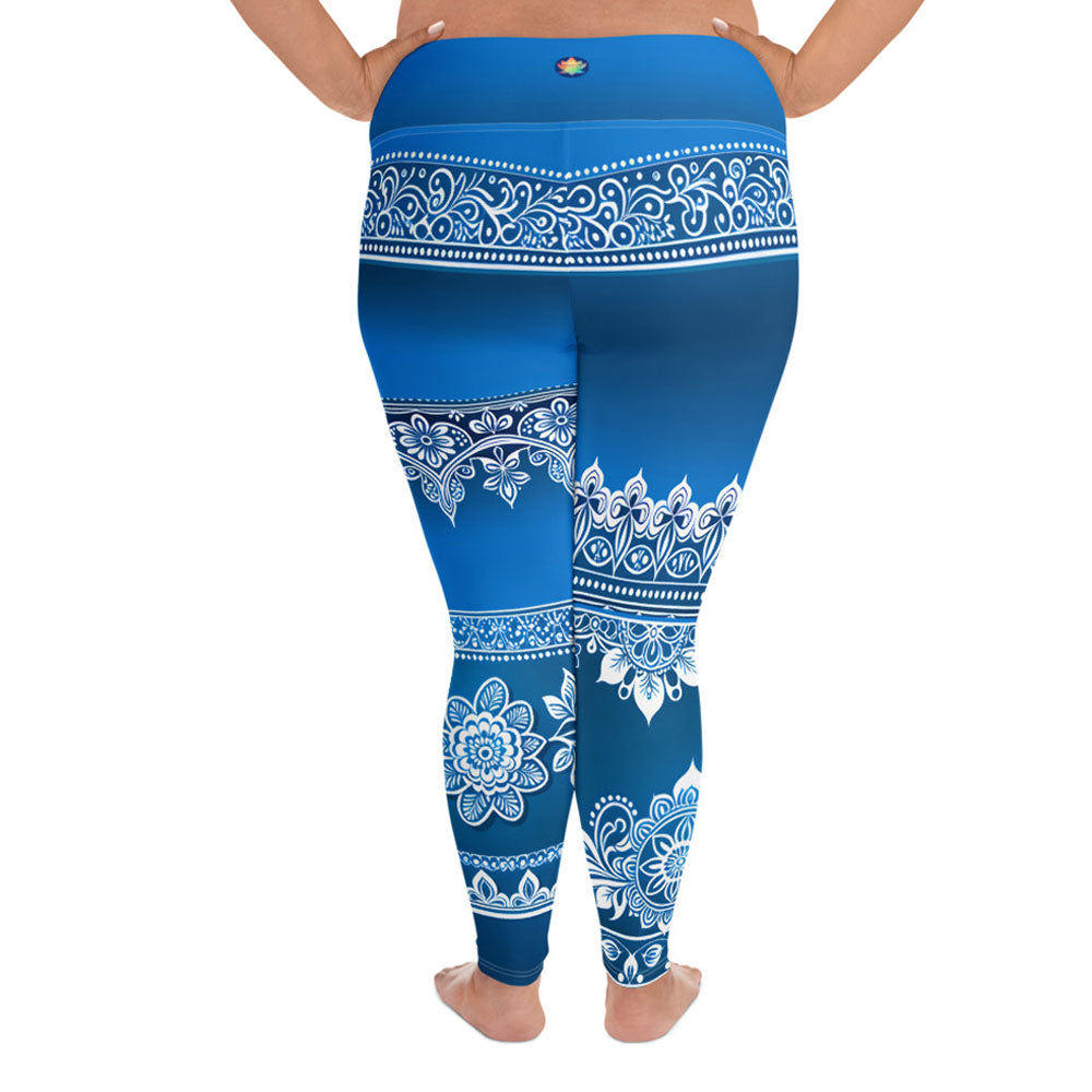 Temar - Plus Athlo / Yoga Leggings best workout and yoga pants for women affordable sustainable recycled unique cool funky plus size leggings by Namaste Fashion