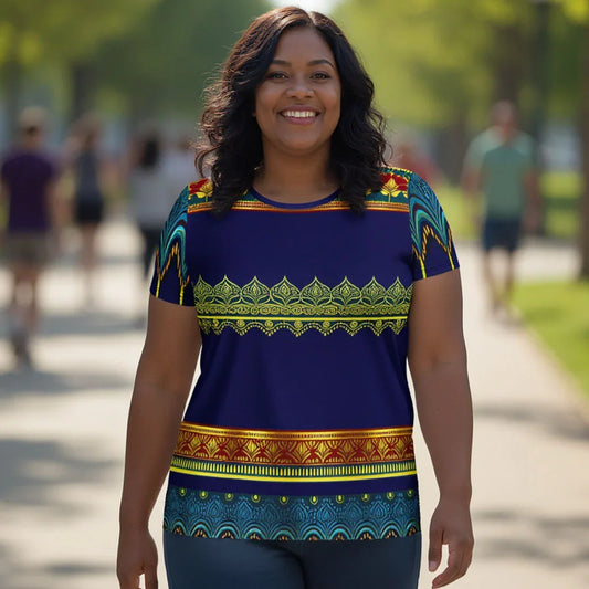 Perani Sari - Plus Athlo Flex Shirt sustainable fashion athleisure includes plus size activewear yoga clothes unique flare leggings shorts dresses one pieces travel wear for ladies