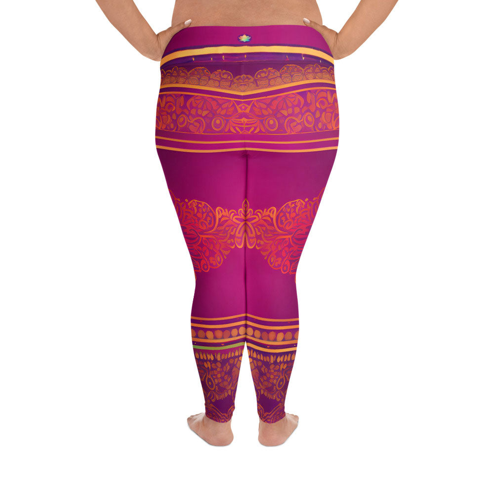 Piya - Plus Athlo / Yoga Leggings best workout and yoga pants for women plus size affordable sustainable recycled unique cool funky leggings by Namaste Fashion