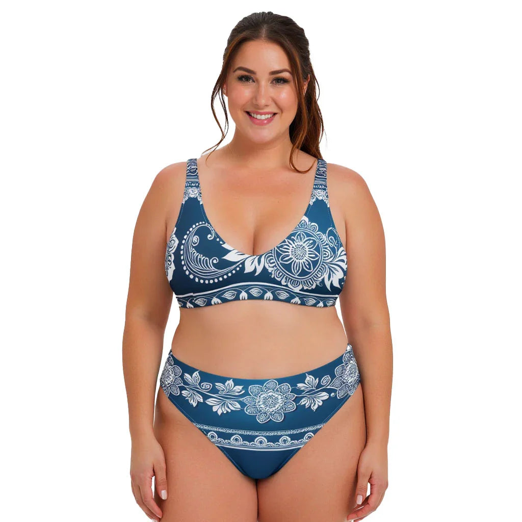 Temar Henna - Plus Athlo Classic Bikini sustainable fashion athleisure includes plus size activewear yoga clothes unique flare leggings shorts dresses one pieces travel wear for ladies