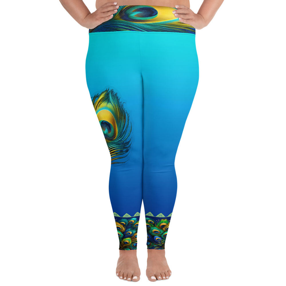 Kavina - Plus Athlo / Yoga Leggings best workout and yoga pants for women plus size affordable sustainable recycled unique cool funky leggings by Namaste Fashion