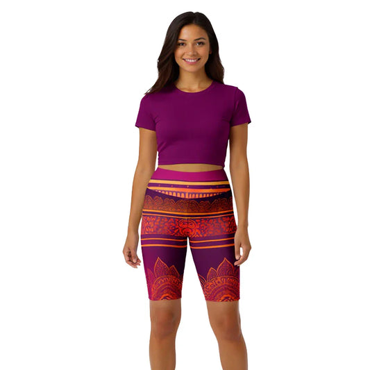 Piya Sari - Athlo Yoga Long Shorts sustainable fashion athleisure includes plus size activewear yoga clothes unique flare leggings shorts dresses one pieces travel wear for ladies