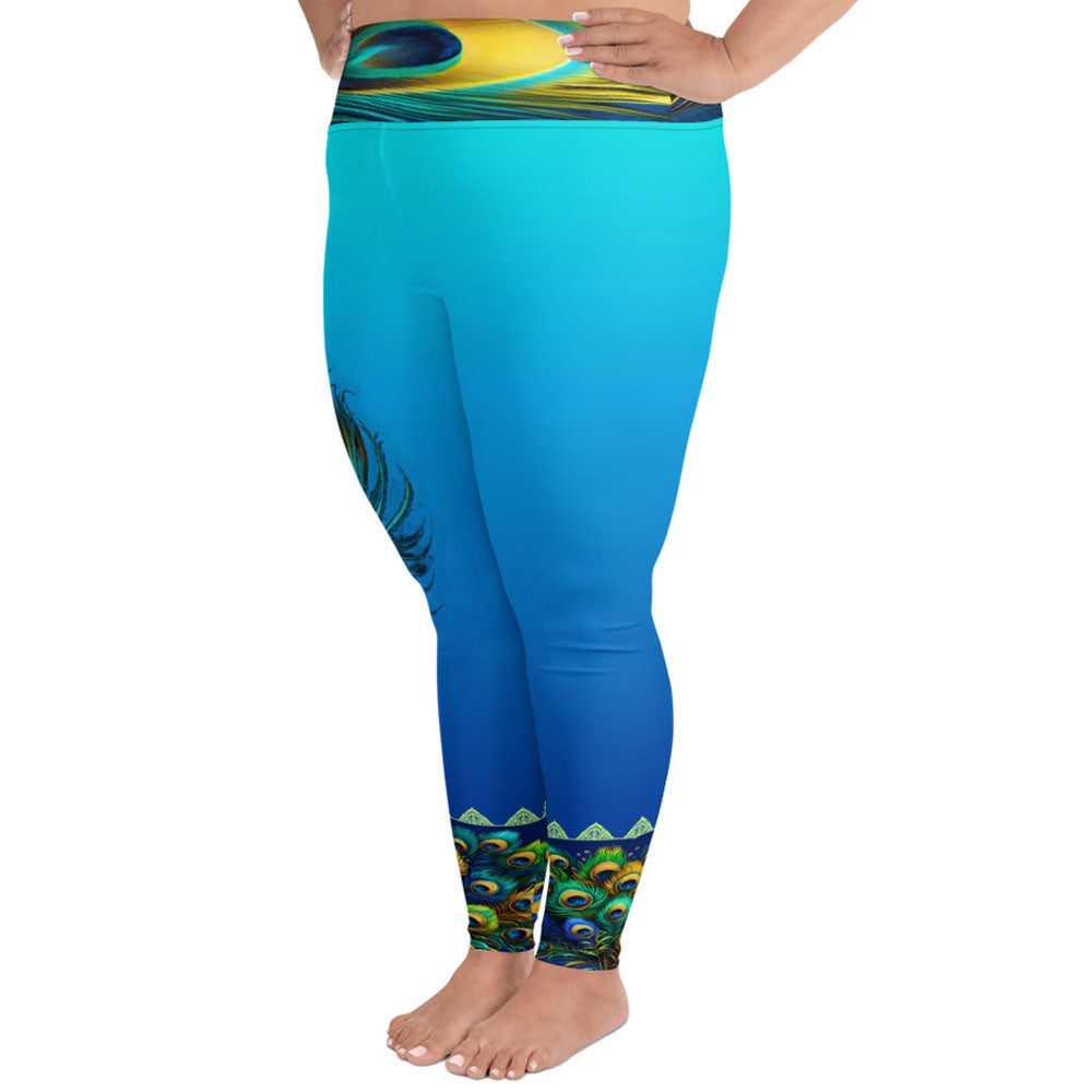 Kavina - Plus Athlo / Yoga Leggings best workout and yoga pants for women plus size affordable sustainable recycled unique cool funky leggings by Namaste Fashion