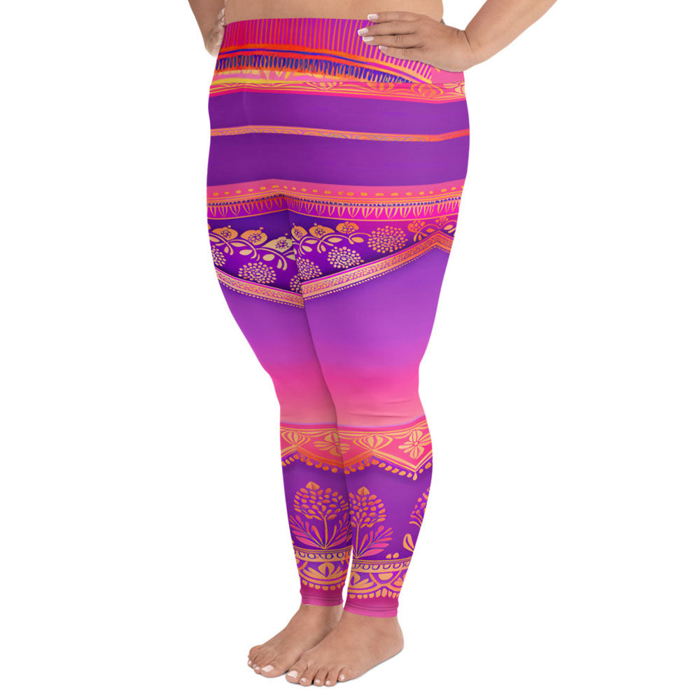 Ronish - Plus Athlo / Yoga Leggings best workout and yoga pants for women affordable sustainable recycled unique cool funky plus size leggings by Namaste Fashion