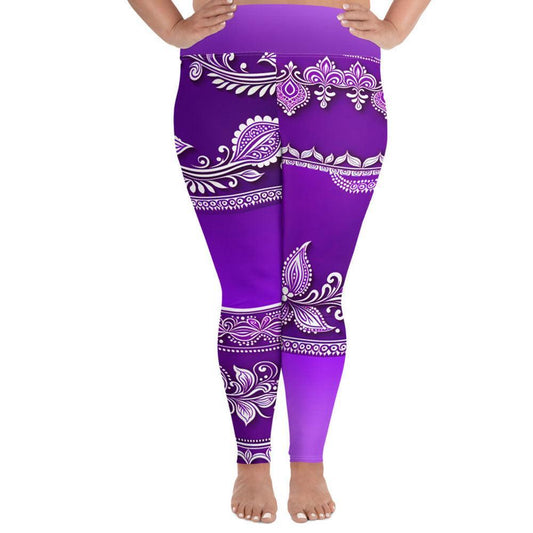 Sanavi Henna -Plus Athlo Yoga Leggings sustainable fashion athleisure includes plus size activewear yoga clothes unique flare leggings shorts dresses one pieces travel wear for ladies