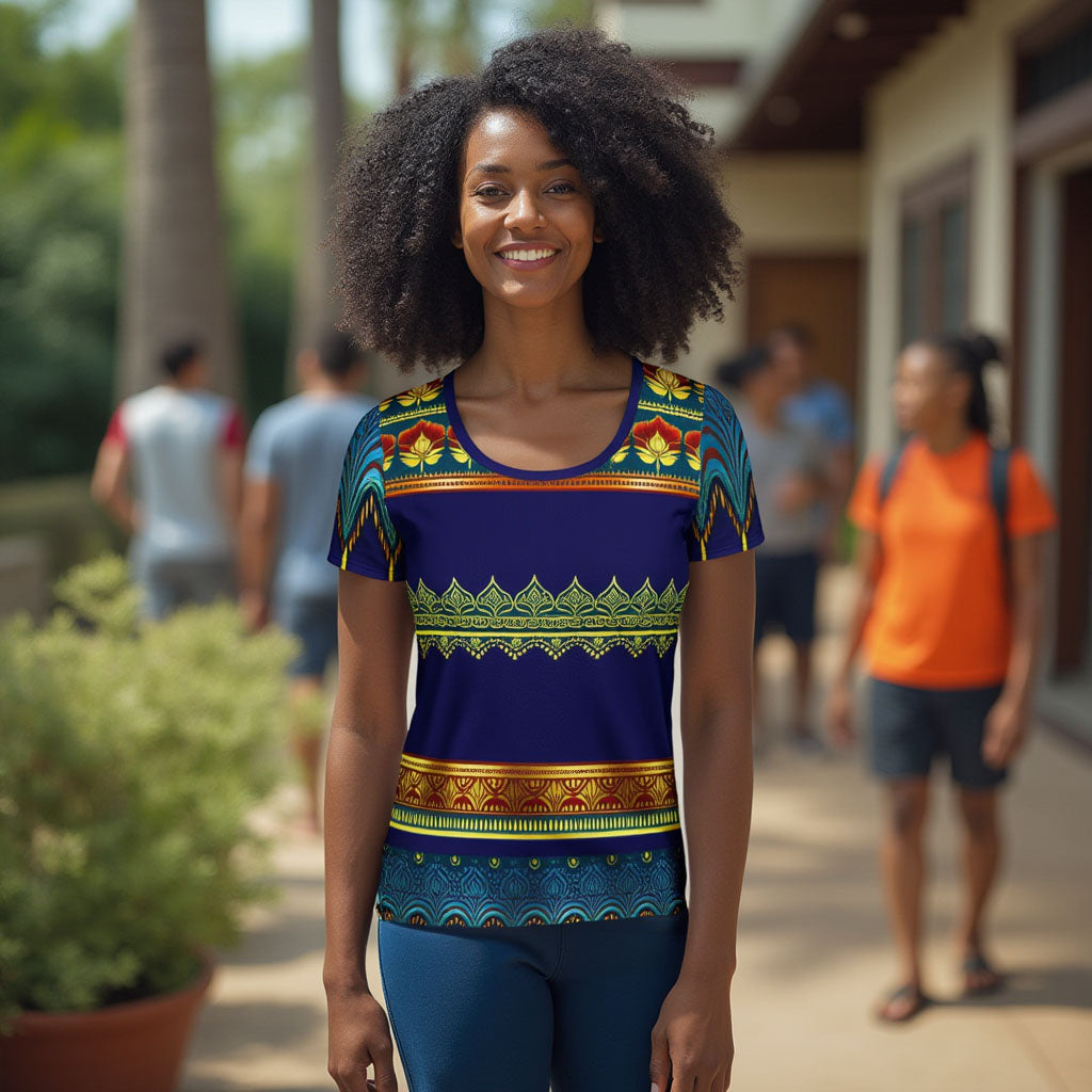 Perani - Athlo Flex Shirt best workout and yoga pants for women affordable sustainable recycled unique cool funky plus size leggings by Namaste Fashion