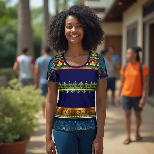 Perani Sari - Athlo Flex Shirt sustainable fashion athleisure includes plus size activewear yoga clothes unique flare leggings shorts dresses one pieces travel wear for ladies