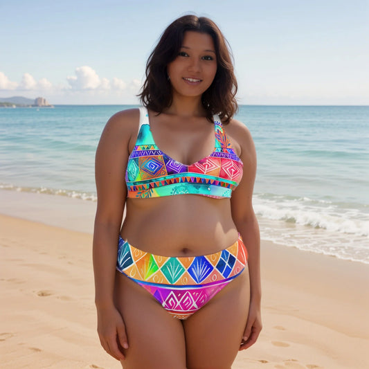 Chellam Henna Batik - Plus Athlo Classic Bikini | Fashion Athleisure Apparel