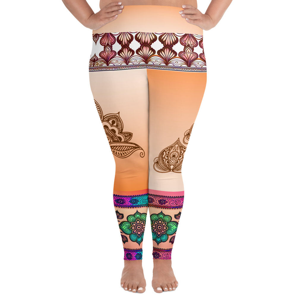 Zai - Plus Athlo / Yoga Leggings best workout and yoga pants for women plus size affordable sustainable recycled unique cool funky leggings by Namaste Fashion