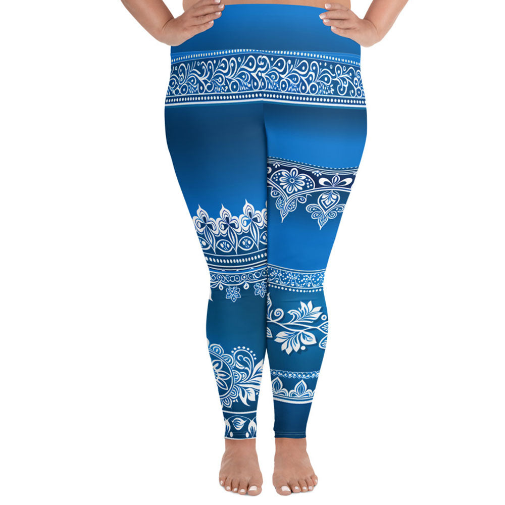 Temar - Plus Athlo / Yoga Leggings best workout and yoga pants for women affordable sustainable recycled unique cool funky plus size leggings by Namaste Fashion