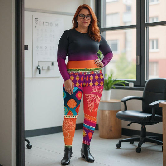 Talla - Plus Athlo Yoga Leggings sustainable fashion athleisure includes plus size activewear yoga clothes unique flare leggings shorts dresses one pieces travel wear for ladies