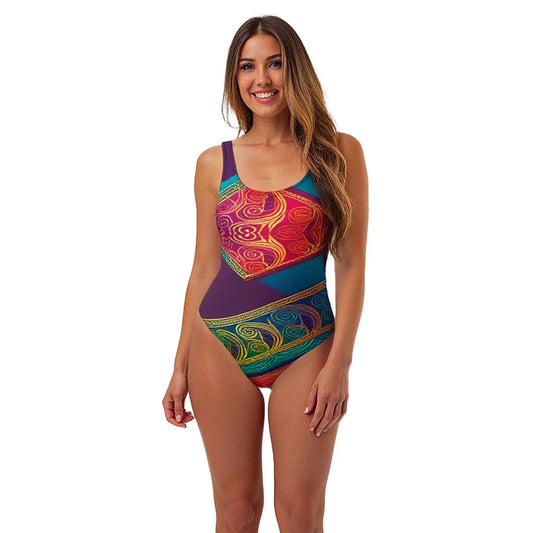 Kasani Sari - Athlo Swimsuit sustainable fashion athleisure includes plus size activewear yoga clothes unique flare leggings shorts dresses one pieces travel wear for ladies