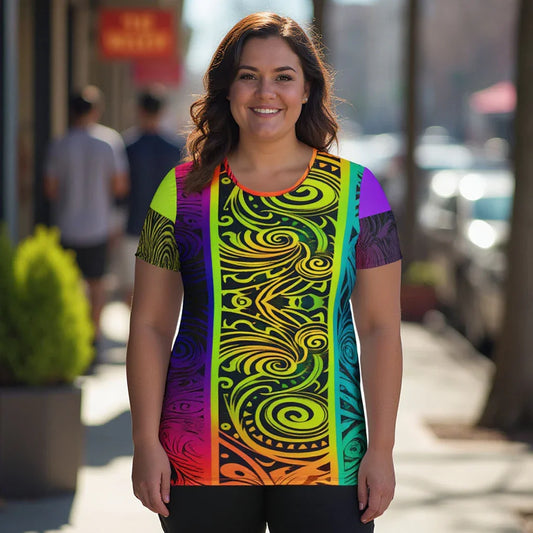 Imaya - Plus Athlo Flex Shirt sustainable fashion athleisure includes plus size activewear yoga clothes unique flare leggings shorts dresses one pieces travel wear for ladies