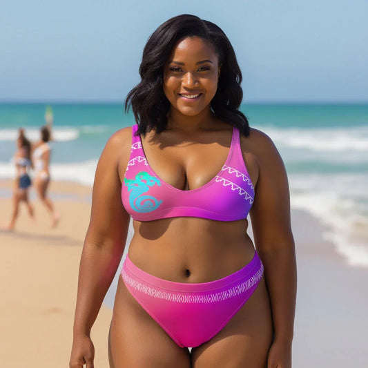 Dragon Desi - Plus Athlo Classic Bikini sustainable fashion athleisure includes plus size activewear yoga clothes unique flare leggings shorts dresses one pieces travel wear for ladies