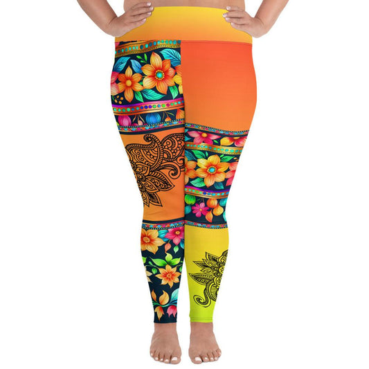 Lexani - Plus Athlo Yoga Leggings sustainable fashion athleisure includes plus size activewear yoga clothes unique flare leggings shorts dresses one pieces travel wear for ladies