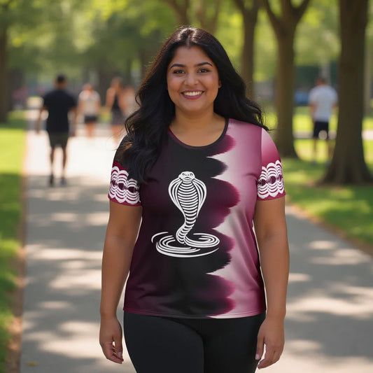 Cobra Naga - Plus Athlo Flex Shirt sustainable fashion athleisure includes plus size activewear yoga clothes unique flare leggings shorts dresses one pieces travel wear for ladies