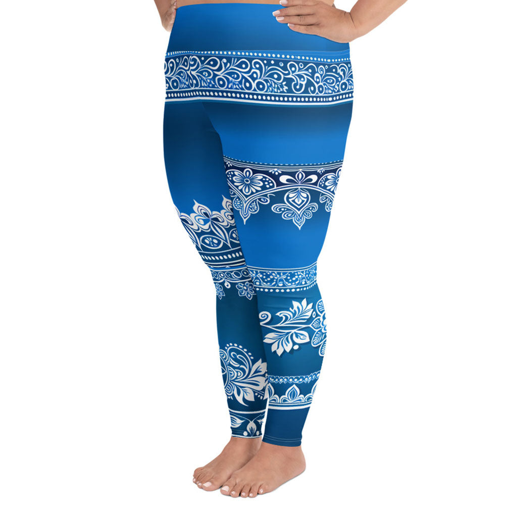 Temar - Plus Athlo / Yoga Leggings best workout and yoga pants for women affordable sustainable recycled unique cool funky plus size leggings by Namaste Fashion