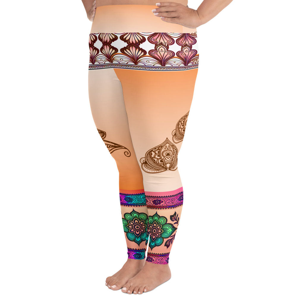 Zai - Plus Athlo / Yoga Leggings best workout and yoga pants for women plus size affordable sustainable recycled unique cool funky leggings by Namaste Fashion