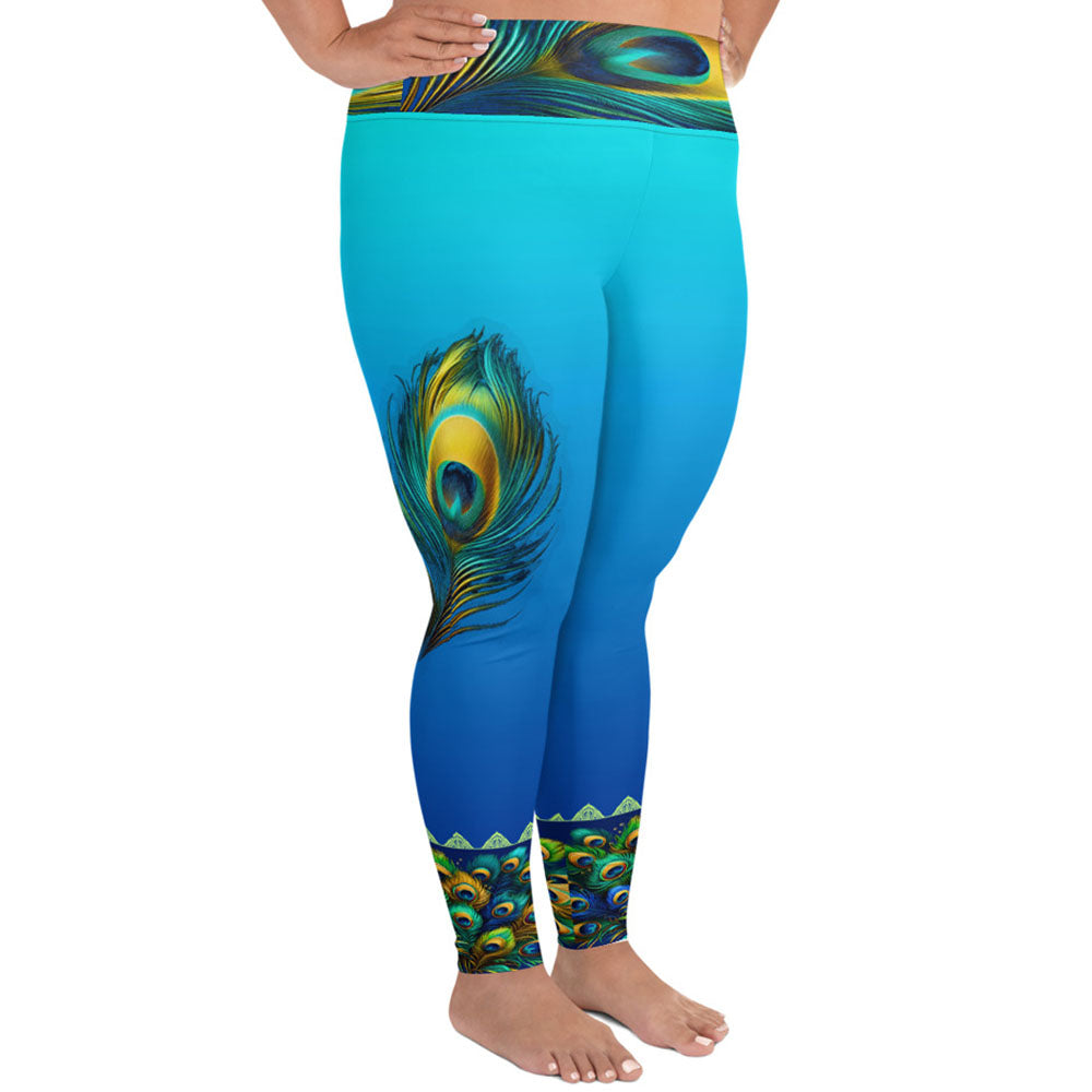 Kavina - Plus Athlo / Yoga Leggings best workout and yoga pants for women plus size affordable sustainable recycled unique cool funky leggings by Namaste Fashion