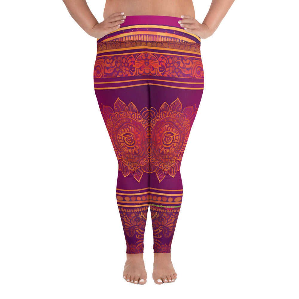 Piya - Plus Athlo / Yoga Leggings best workout and yoga pants for women plus size affordable sustainable recycled unique cool funky leggings by Namaste Fashion