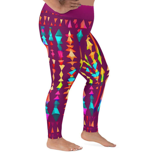 Yuva - Plus Athlo Yoga Leggings sustainable fashion athleisure includes plus size activewear yoga clothes unique flare leggings shorts dresses one pieces travel wear for ladies