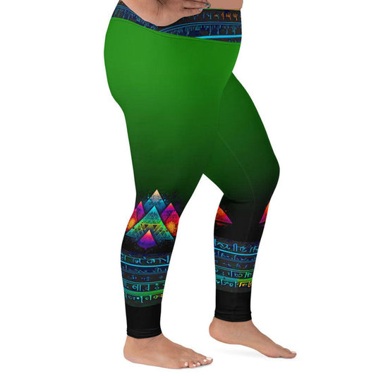 Arez - Plus Athlo Yoga Leggings sustainable fashion athleisure includes plus size activewear yoga clothes unique flare leggings shorts dresses one pieces travel wear for ladies