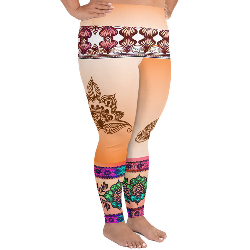 Zai - Plus Athlo / Yoga Leggings best workout and yoga pants for women plus size affordable sustainable recycled unique cool funky leggings by Namaste Fashion