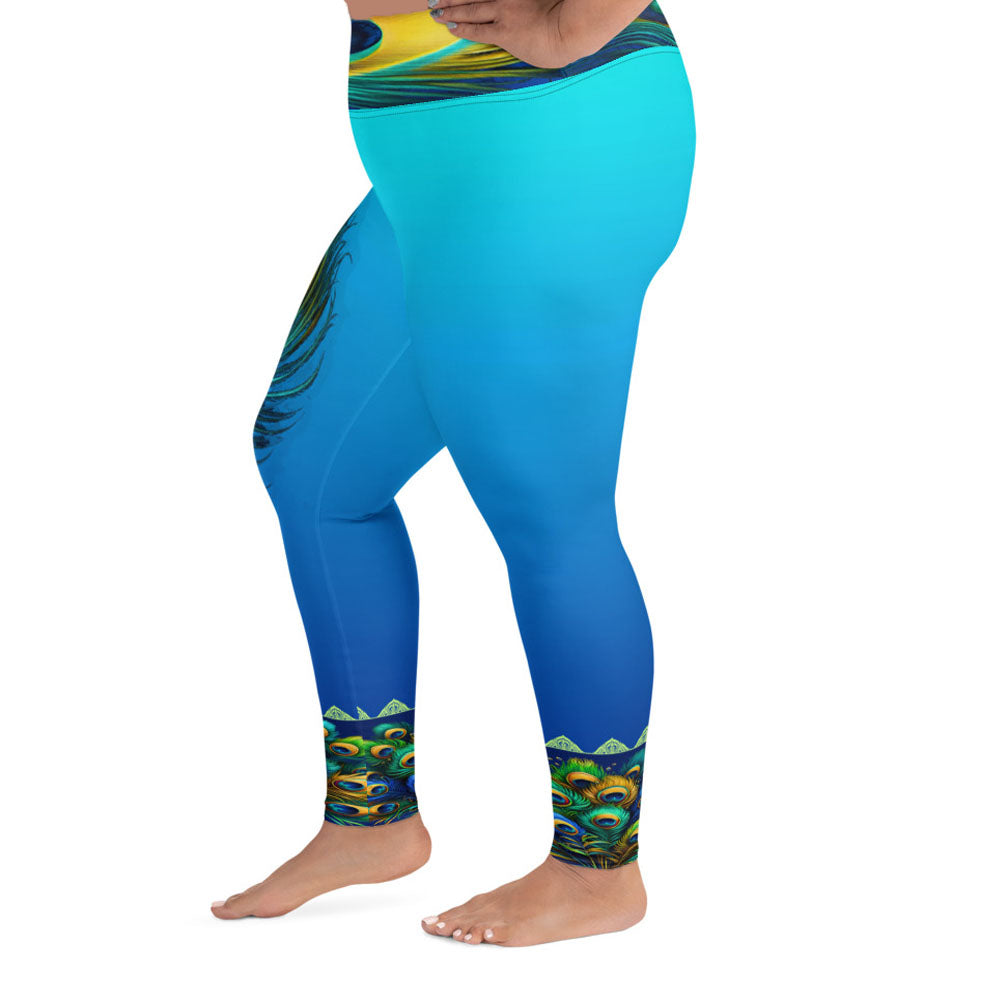 Kavina - Plus Athlo / Yoga Leggings best workout and yoga pants for women plus size affordable sustainable recycled unique cool funky leggings by Namaste Fashion