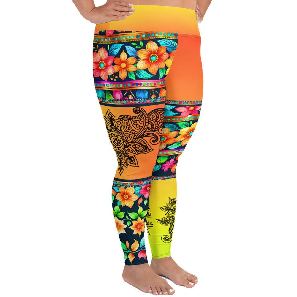 Lexani - Plus Athlo Yoga Leggings sustainable fashion athleisure includes plus size activewear yoga clothes unique flare leggings shorts dresses one pieces travel wear for ladies