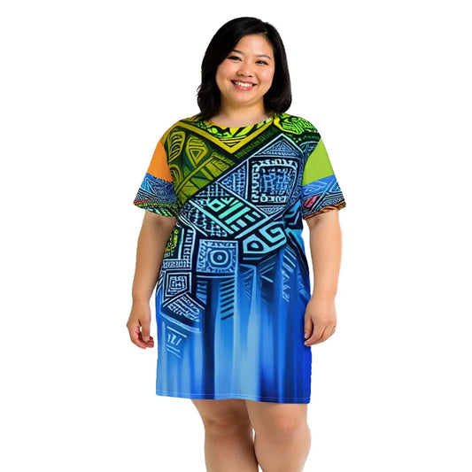 Tiani - Plus Athlo Straight Dress sustainable fashion athleisure includes plus size activewear yoga clothes unique flare leggings shorts dresses one pieces travel wear for ladies