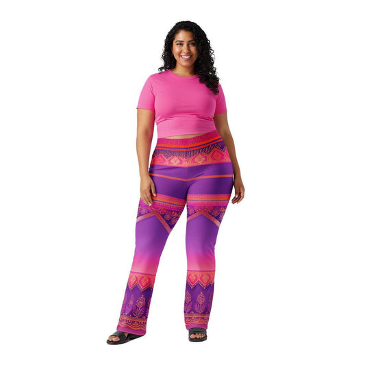 Ronish Sari - Plus Athlo Bell Leggings sustainable fashion athleisure includes plus size activewear yoga clothes unique flare leggings shorts dresses one pieces travel wear for ladies