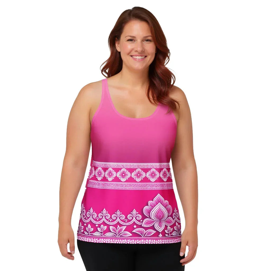 Vai Henna - Plus Athlo Flex Tank sustainable fashion athleisure includes plus size activewear yoga clothes unique flare leggings shorts dresses one pieces travel wear for ladies