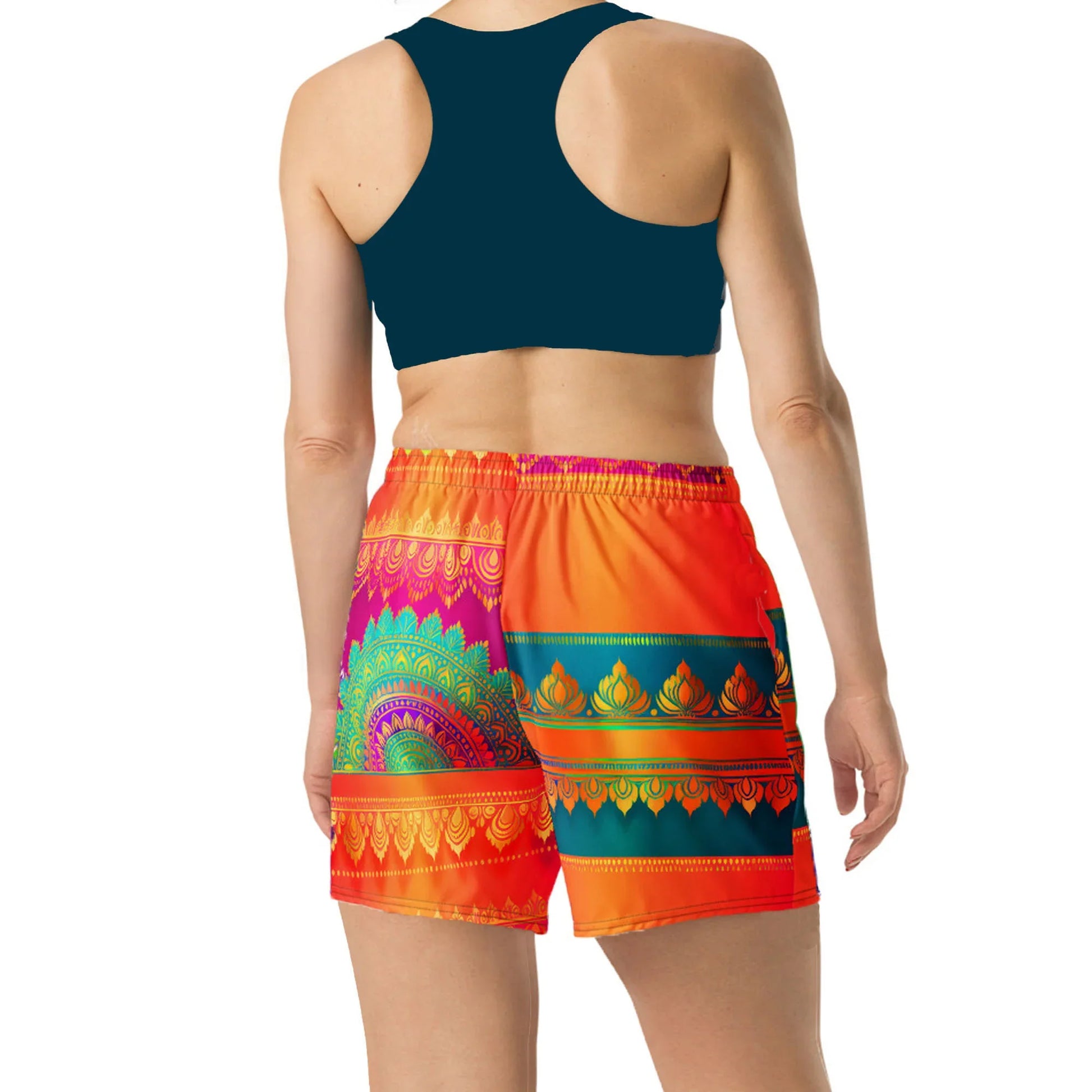 Aijya Sari - Plus Athlo Rec Shorts sustainable fashion athleisure includes plus size activewear yoga clothes unique flare leggings shorts dresses one pieces travel wear for ladies