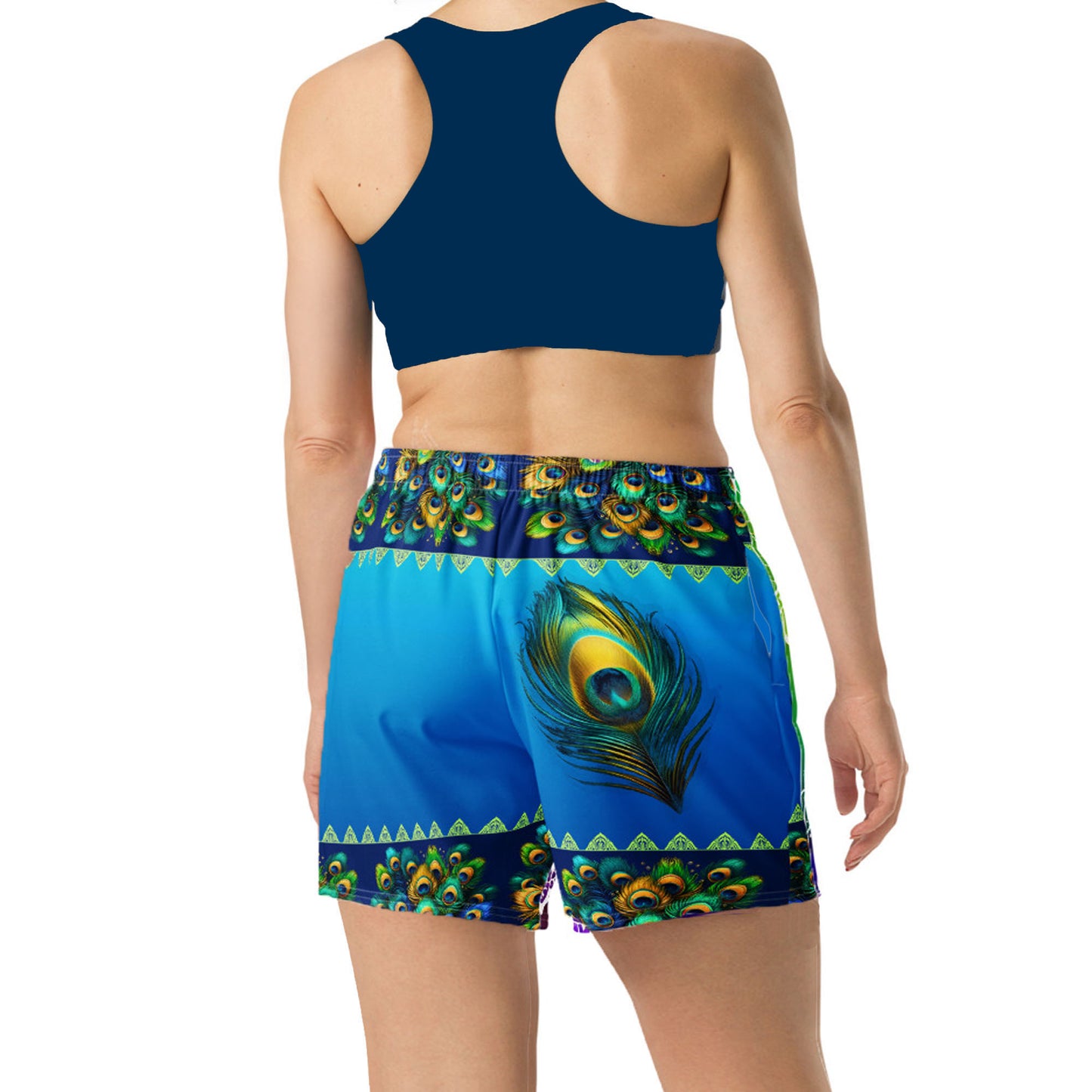 Kavina - Plus Athlo Rec Shorts best workout and yoga pants for women affordable sustainable recycled unique cool funky plus size leggings by Namaste Fashion
