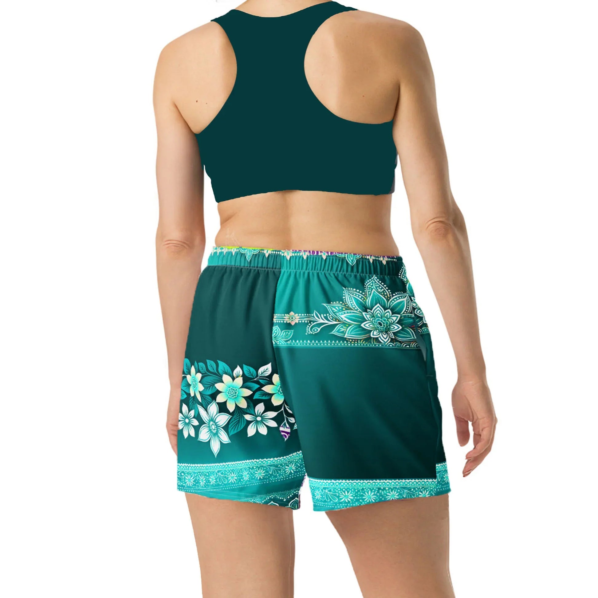 Heeya Henna - Plus Athlo Rec Shorts sustainable fashion athleisure includes plus size activewear yoga clothes unique flare leggings shorts dresses one pieces travel wear for ladies