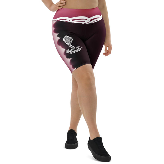 Cobra Naga - Plus Athlo Yoga Long Shorts sustainable fashion athleisure includes plus size activewear yoga clothes unique flare leggings shorts dresses one pieces travel wear for ladies