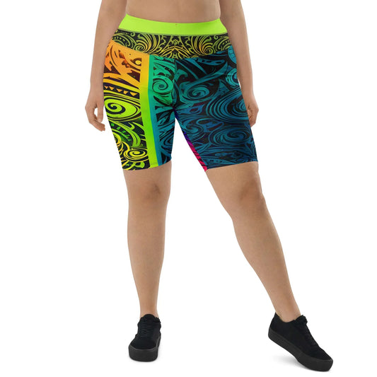 Imaya - Plus Athlo Yoga Long Shorts sustainable fashion athleisure includes plus size activewear yoga clothes unique flare leggings shorts dresses one pieces travel wear for ladies