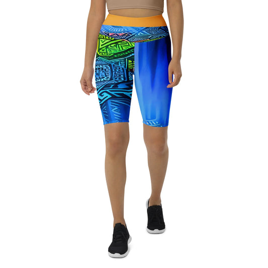 Tiani - Athlo Yoga Long Shorts sustainable fashion athleisure includes plus size activewear yoga clothes unique flare leggings shorts dresses one pieces travel wear for ladies