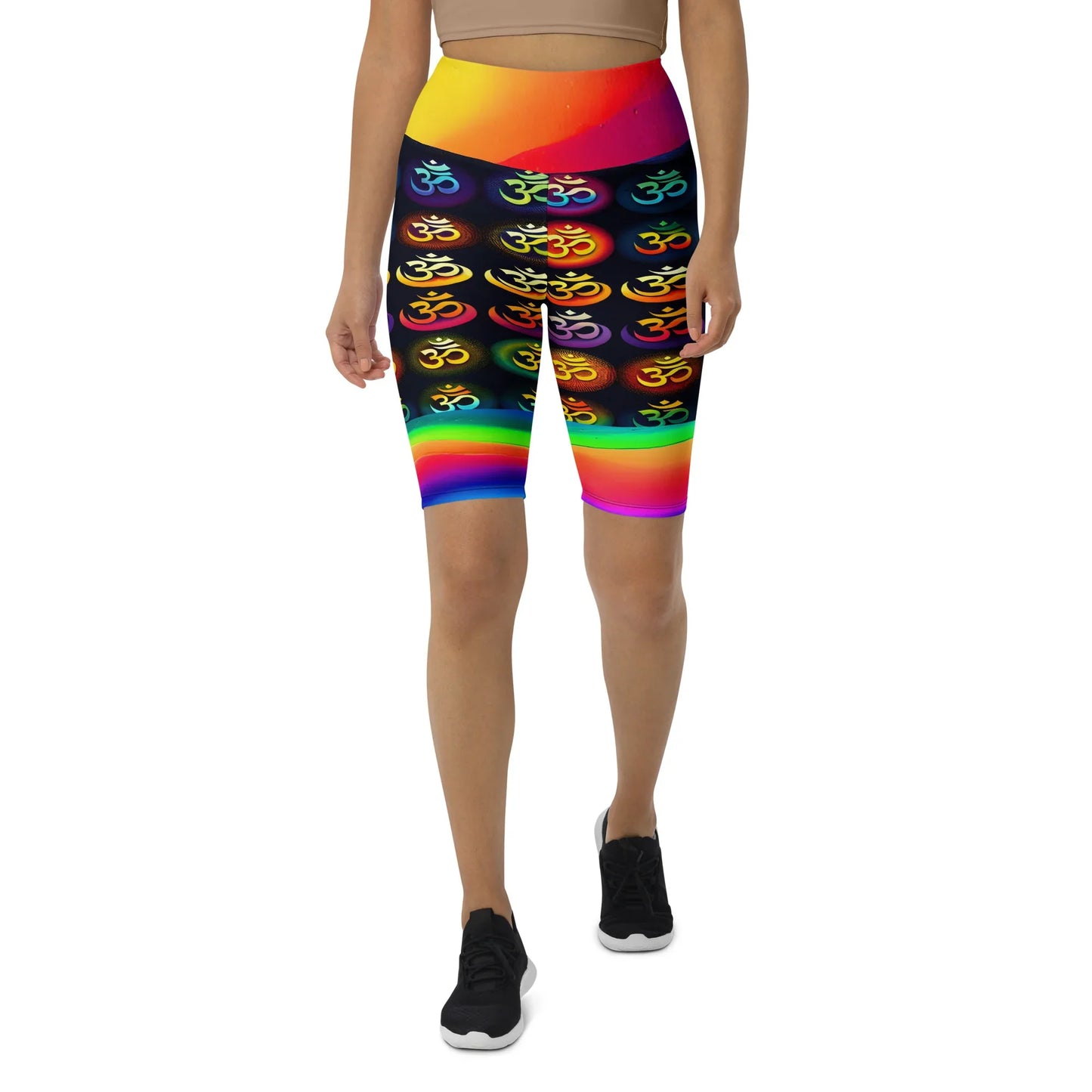 Lilani - Athlo Yoga Long Shorts sustainable fashion athleisure includes plus size activewear yoga clothes unique flare leggings shorts dresses one pieces travel wear for ladies