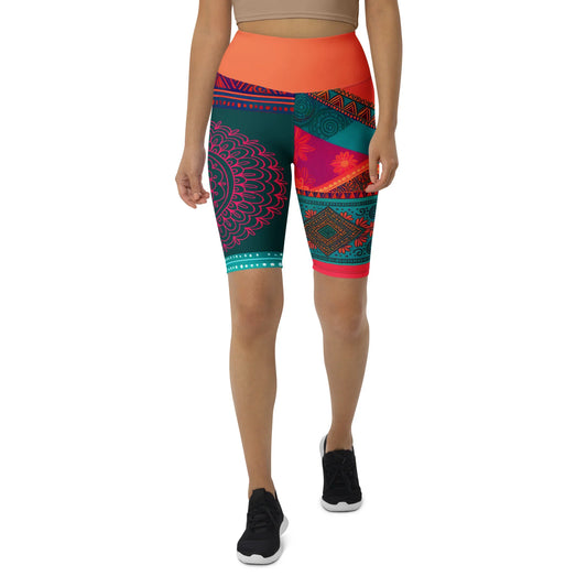 Sita Sari - Athlo Yoga Long Shorts sustainable fashion athleisure includes plus size activewear yoga clothes unique flare leggings shorts dresses one pieces travel wear for ladies