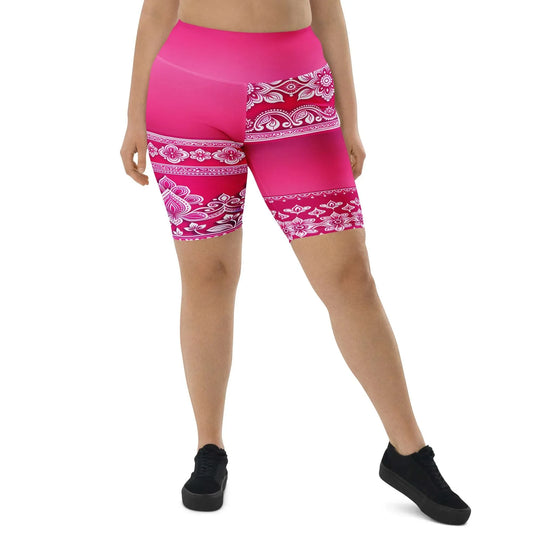 Vai Henna - Plus Athlo Yoga Long Shorts sustainable fashion athleisure includes plus size activewear yoga clothes unique flare leggings shorts dresses one pieces travel wear for ladies