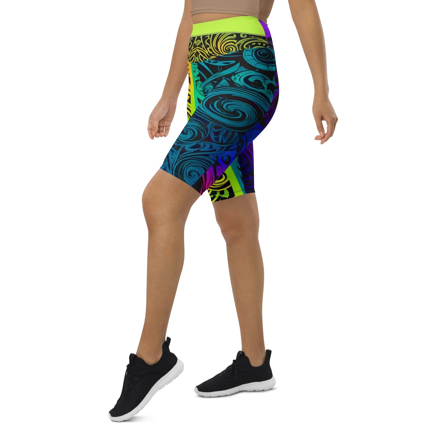 Imaya - Athlo Yoga Long Shorts sustainable fashion athleisure includes plus size activewear yoga clothes unique flare leggings shorts dresses one pieces travel wear for ladies