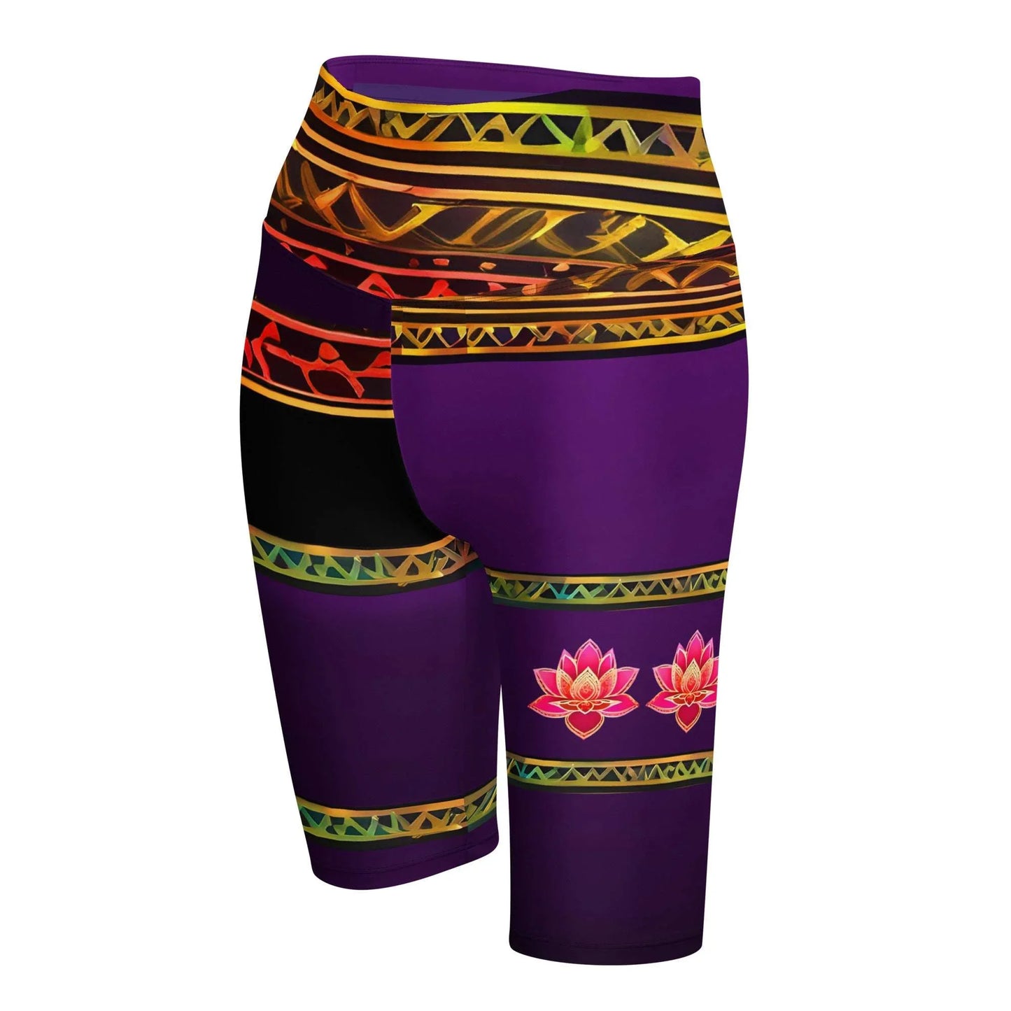Rema - Plus Athlo Yoga Long Shorts sustainable fashion athleisure includes plus size activewear yoga clothes unique flare leggings shorts dresses one pieces travel wear for ladies