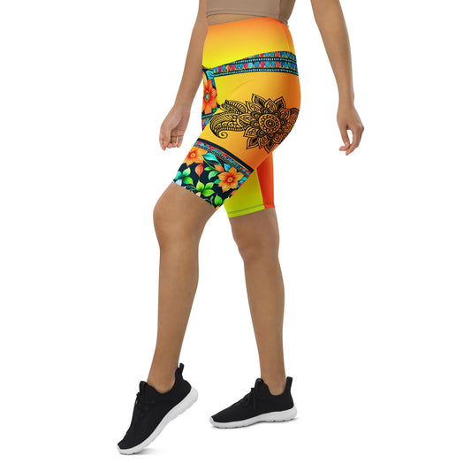 Lexani - Athlo Yoga Long Shorts sustainable fashion athleisure includes plus size activewear yoga clothes unique flare leggings shorts dresses one pieces travel wear for ladies