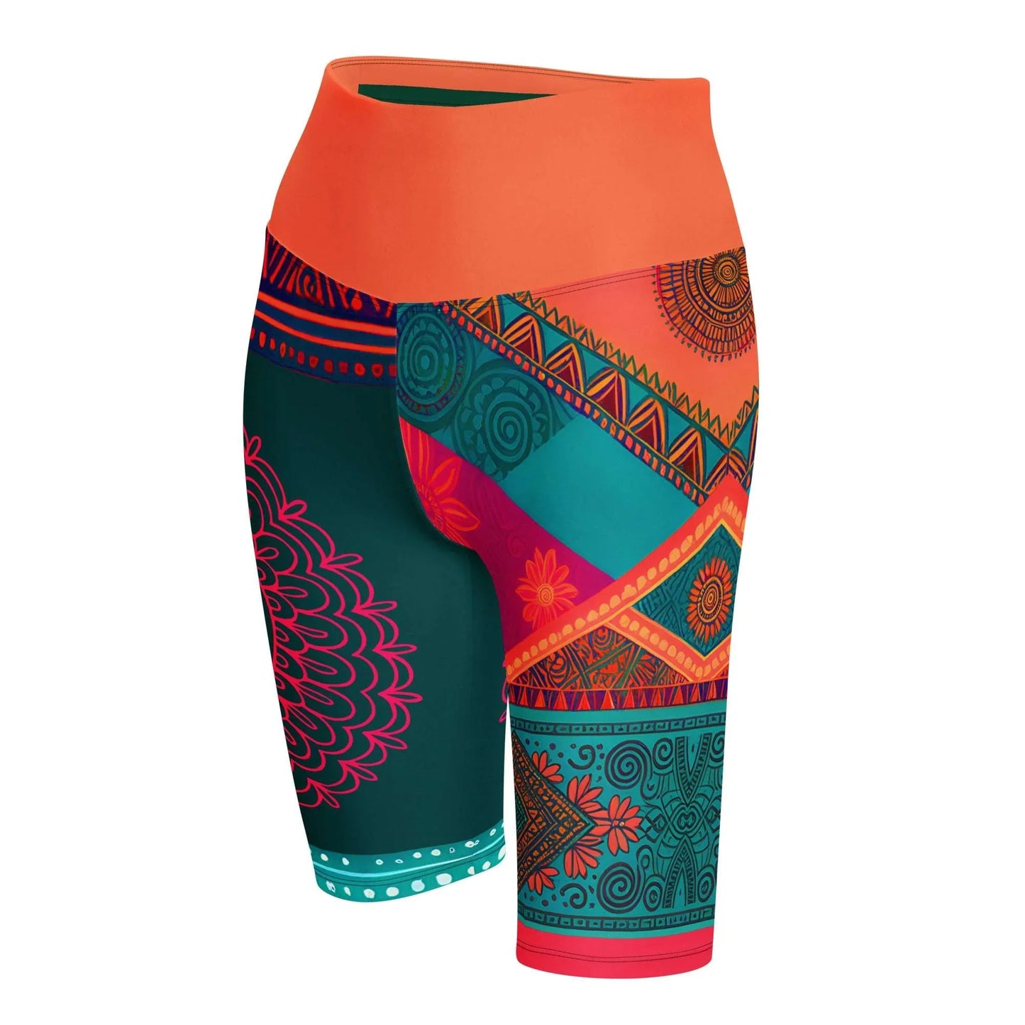 Sita Sari - Plus Athlo Yoga Long Shorts sustainable fashion athleisure includes plus size activewear yoga clothes unique flare leggings shorts dresses one pieces travel wear for ladies