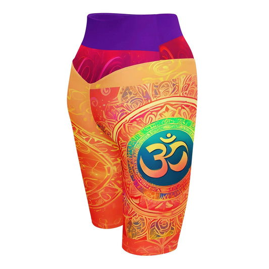 Srinithi - Plus Athlo Yoga Long Shorts sustainable fashion athleisure includes plus size activewear yoga clothes unique flare leggings shorts dresses one pieces travel wear for ladies