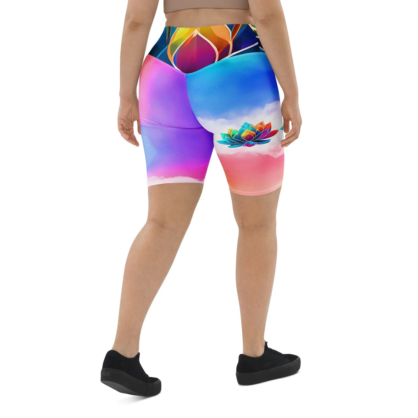 Bilwa - Plus Athlo Yoga Long Shorts sustainable fashion athleisure includes plus size activewear yoga clothes unique flare leggings shorts dresses one pieces travel wear for ladies