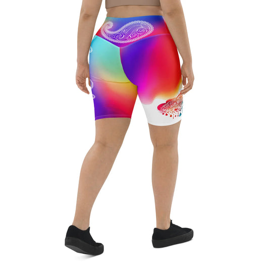 Girisha - Plus Athlo Yoga Long Shorts sustainable fashion athleisure includes plus size activewear yoga clothes unique flare leggings shorts dresses one pieces travel wear for ladies